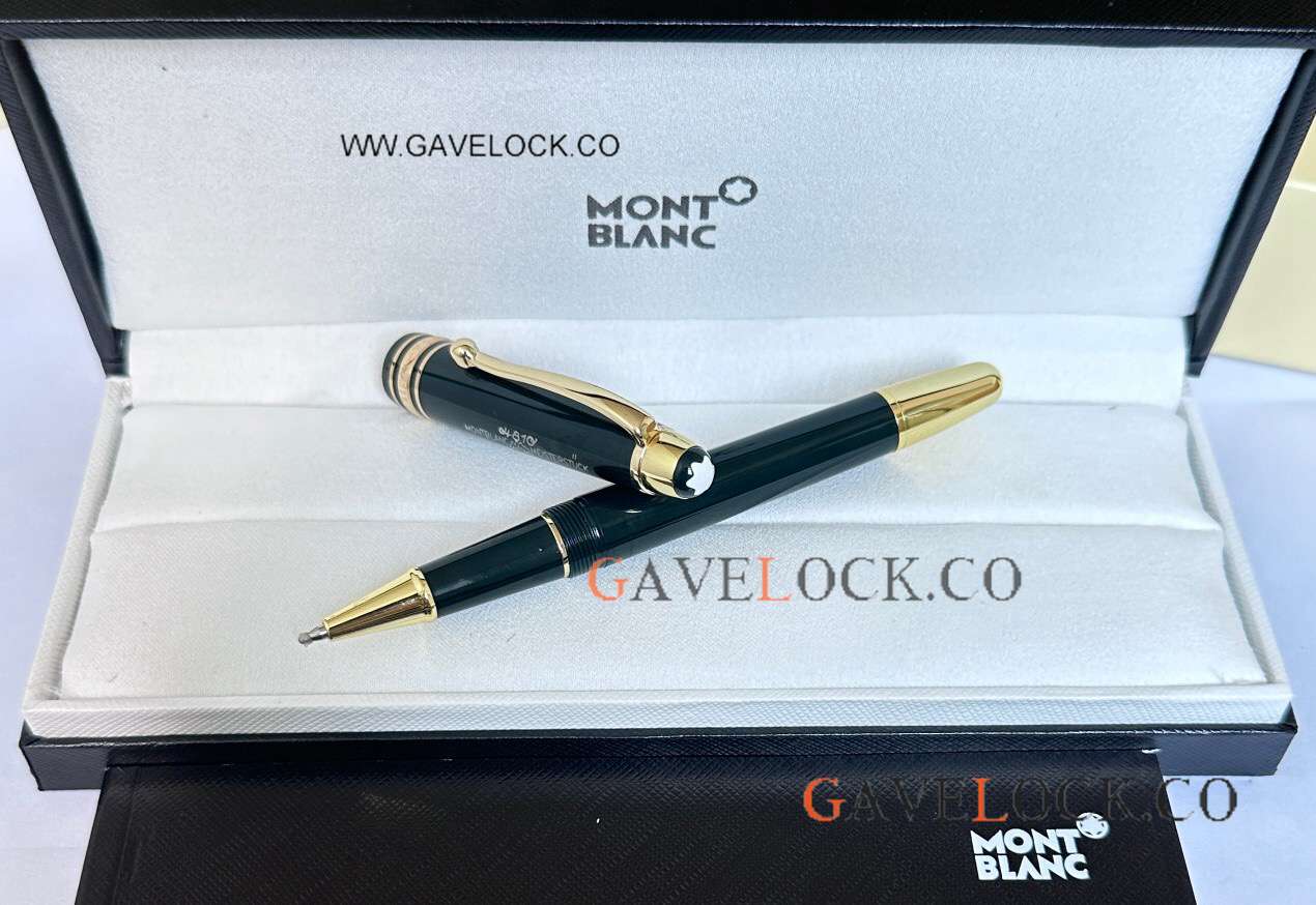 AAA Copy Montblanc 100 Meisterstuck Classique Green &Gold Fountain 145